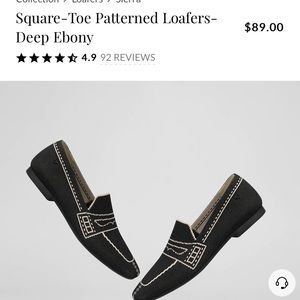 Like-new Vivaia square-toe patterned loafers